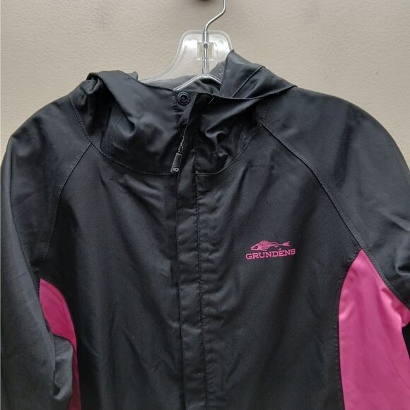 Grundens Women's Hooded Fishing Full Zip Jacket and Pants Set Size Medium Black - Picture 9 of 16